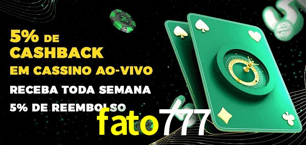 Promoções do cassino ao Vivo fato777